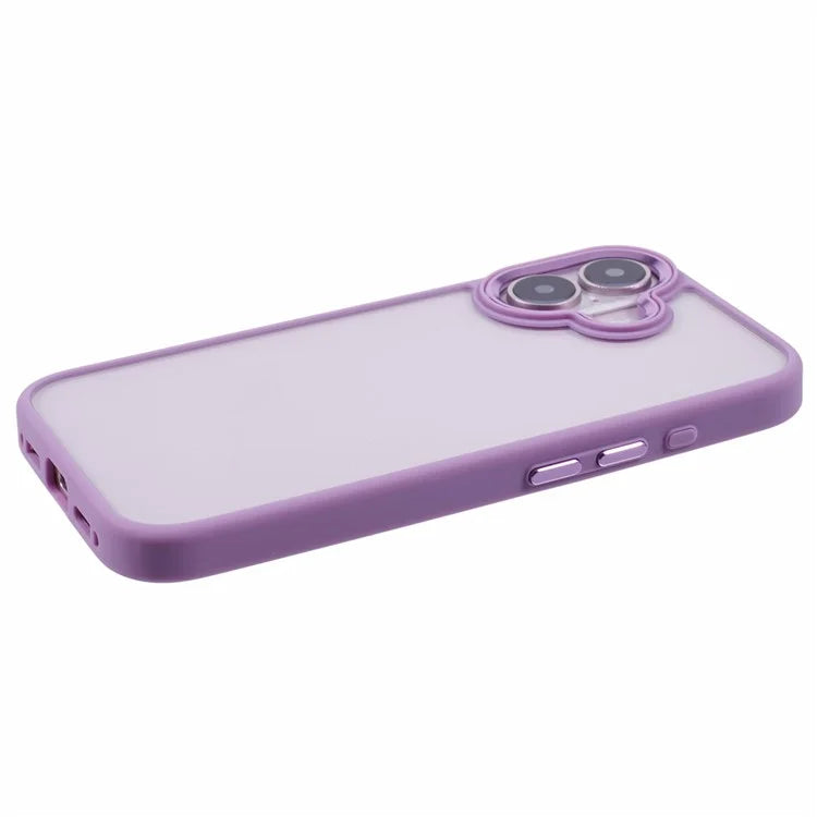 For iPhone 16 Cell Phone Cases Drop-Proof Clear Back PC+TPU Cover