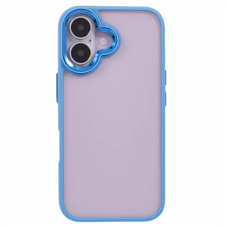 For iPhone 16 Cell Phone Cases Drop-Proof Clear Back PC+TPU Cover