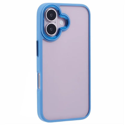 For iPhone 16 Cell Phone Cases Drop-Proof Clear Back PC+TPU Cover