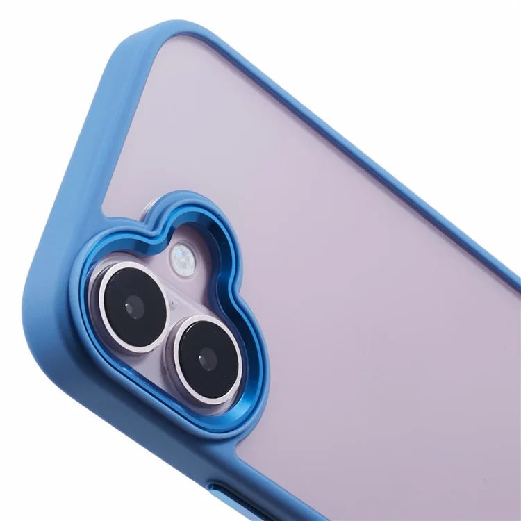 For iPhone 16 Cell Phone Cases Drop-Proof Clear Back PC+TPU Cover