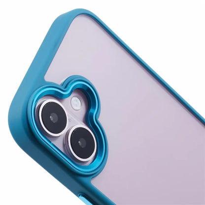 For iPhone 16 Cell Phone Cases Drop-Proof Clear Back PC+TPU Cover