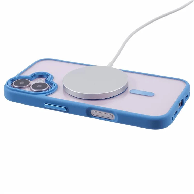 For iPhone 16 Compatible with MagSafe Phone Case Clear PC+TPU Back Cover