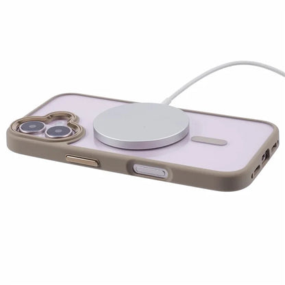 For iPhone 16 Compatible with MagSafe Phone Case Clear PC+TPU Back Cover