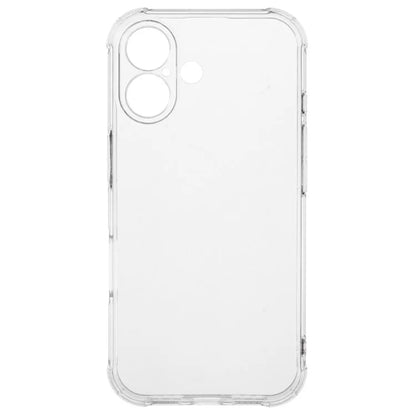 For iPhone 16 Case HD Clear Shockproof TPU Phone Cover (Precise Rear Lens Cutout)