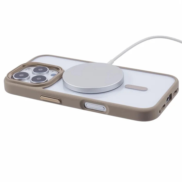 For iPhone 16 Pro Compatible with MagSafe Phone Case Clear PC+TPU Back Cover
