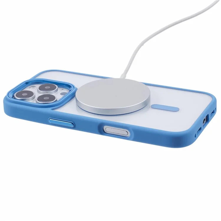 For iPhone 16 Pro Compatible with MagSafe Phone Case Clear PC+TPU Back Cover