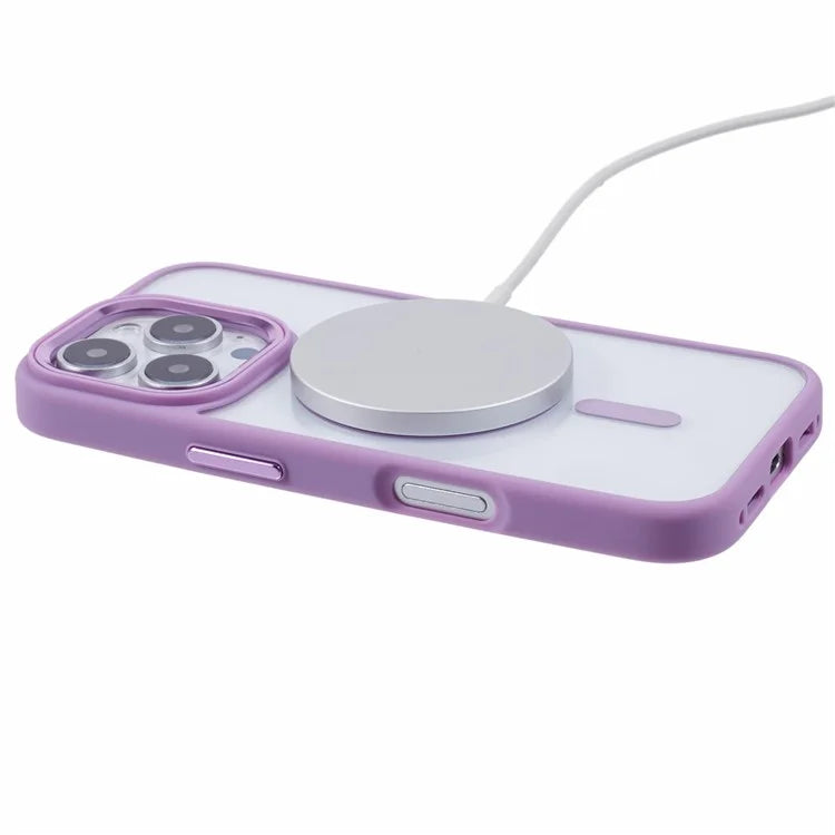 For iPhone 16 Pro Compatible with MagSafe Phone Case Clear PC+TPU Back Cover