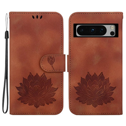 For Google Pixel 8 Pro Case Lotus Pattern PU Leather Phone Cover with Wallet Stand