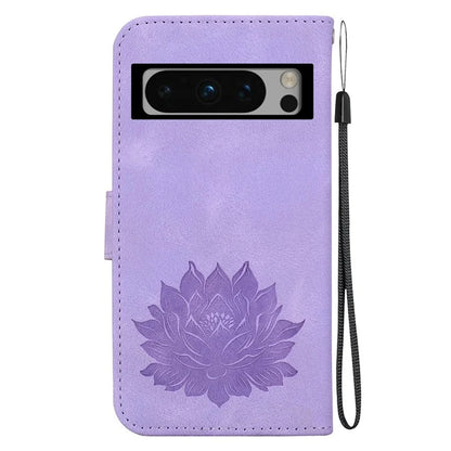 For Google Pixel 8 Pro Case Lotus Pattern PU Leather Phone Cover with Wallet Stand