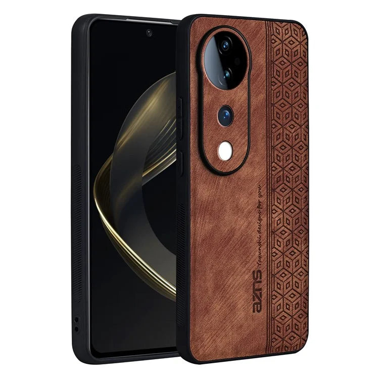 AZNS For vivo S19 Pro 5G Case Leather+TPU Phone Cover Imprinted Pattern