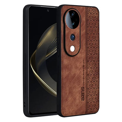 AZNS For vivo S19 Pro 5G Case Leather+TPU Phone Cover Imprinted Pattern