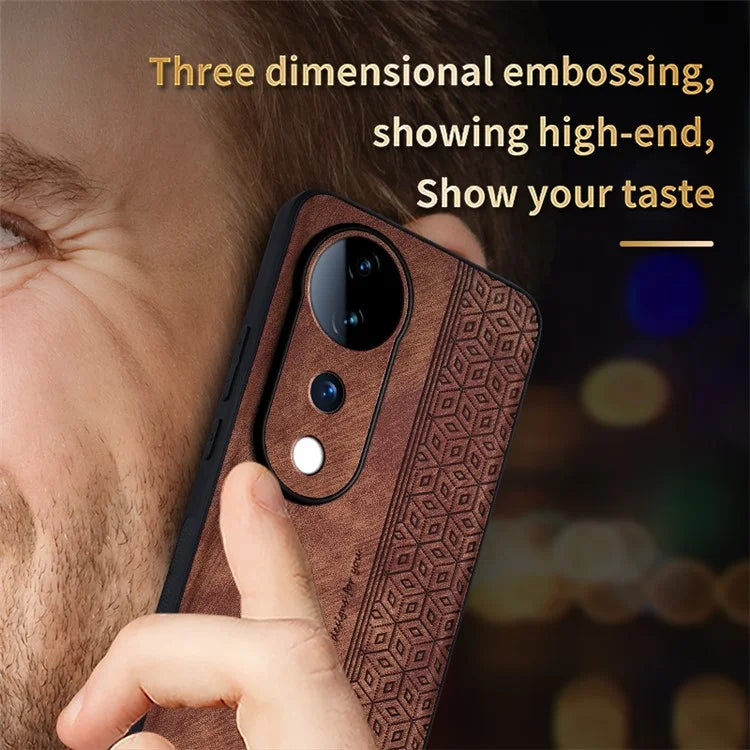 AZNS For vivo S19 Pro 5G Case Leather+TPU Phone Cover Imprinted Pattern