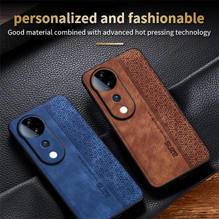 AZNS For vivo S19 Pro 5G Case Leather+TPU Phone Cover Imprinted Pattern