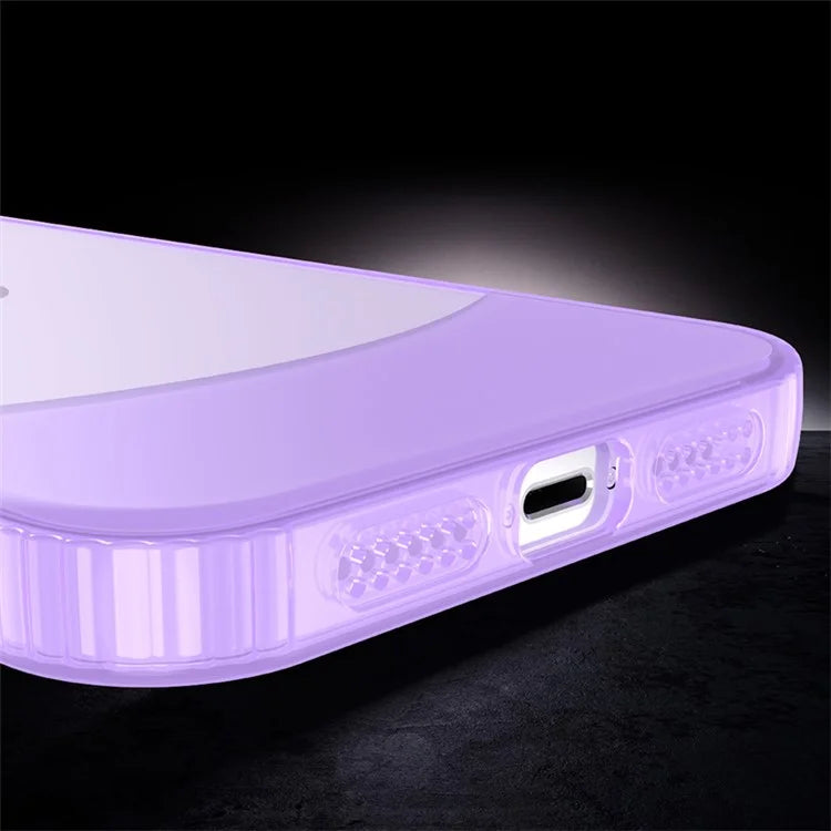 For iPhone 15 Pro Max Case Dual Color Splicing Clear Back TPU Phone Cover