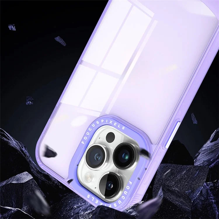 For iPhone 15 Pro Max Case Dual Color Splicing Clear Back TPU Phone Cover