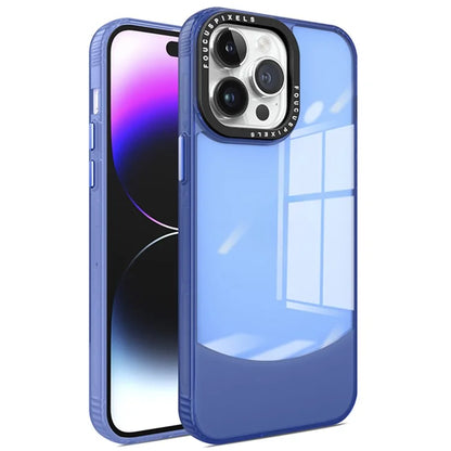For iPhone 15 Pro Max Case Dual Color Splicing Clear Back TPU Phone Cover