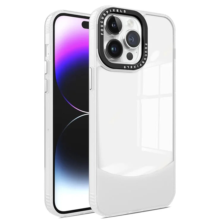 For iPhone 15 Pro Max Case Dual Color Splicing Clear Back TPU Phone Cover