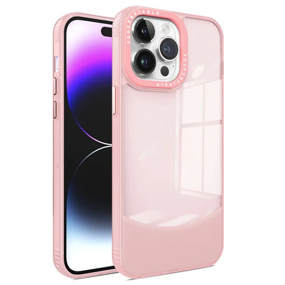 For iPhone 15 Pro Case Dual Color Soft TPU Transparent Back Phone Cover