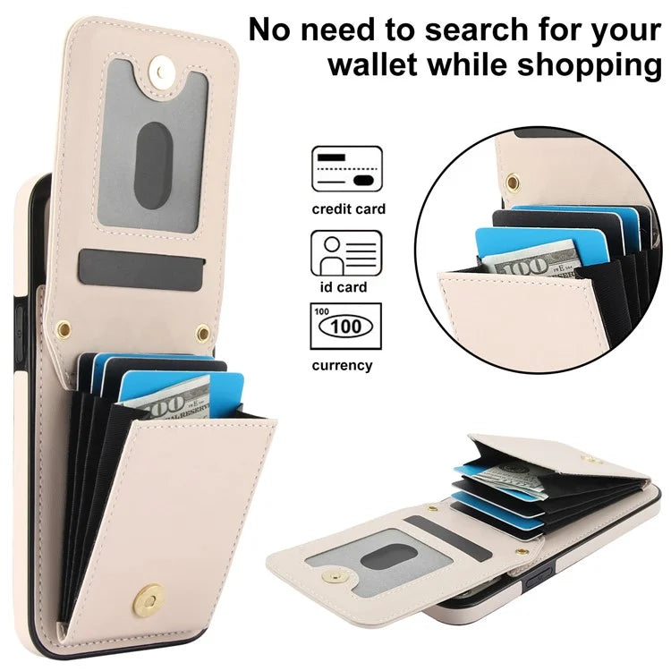 For iPhone 15 Plus Case Rhombus Leather+TPU Phone Card Bag with Shoulder Strap