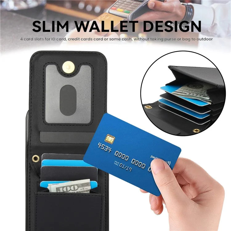 For iPhone 15 Plus Case Rhombus Leather+TPU Phone Card Bag with Shoulder Strap