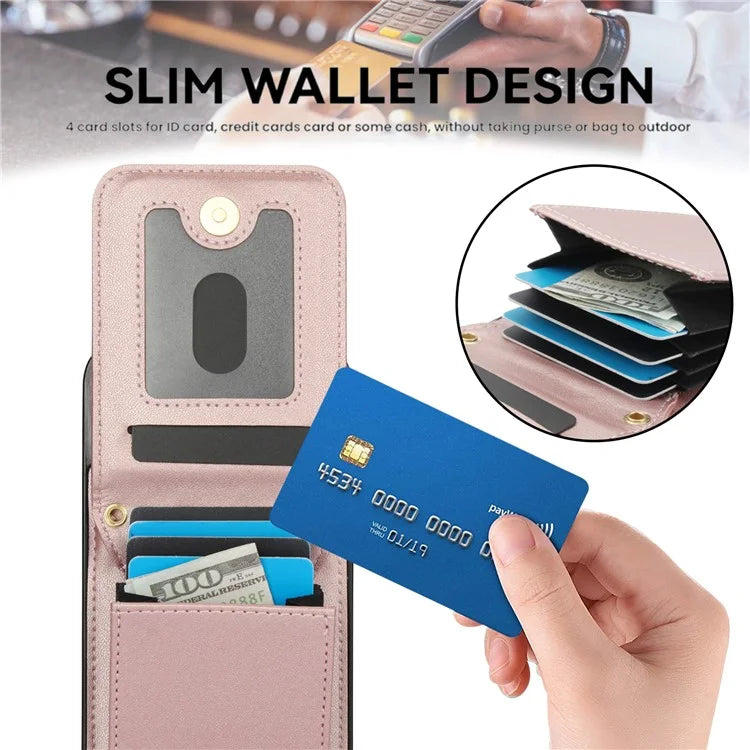 For iPhone 15 Plus Case Rhombus Leather+TPU Phone Card Bag with Shoulder Strap