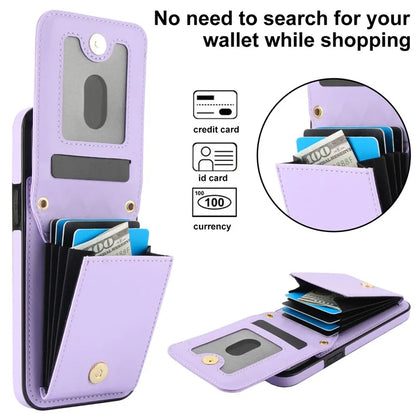 For iPhone 15 Plus Case Rhombus Leather+TPU Phone Card Bag with Shoulder Strap