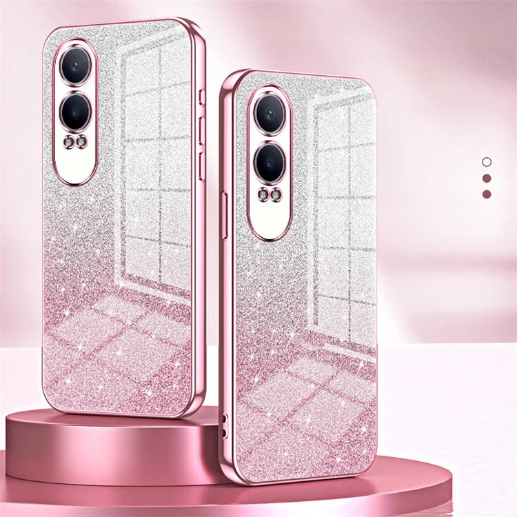 For Oppo K12x 5G / OnePlus Nord CE4 Lite 5G Case Gradient Glitter Anti-Scratch Soft TPU Phone Cover