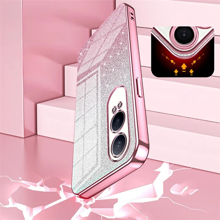 For Oppo K12x 5G / OnePlus Nord CE4 Lite 5G Case Gradient Glitter Anti-Scratch Soft TPU Phone Cover