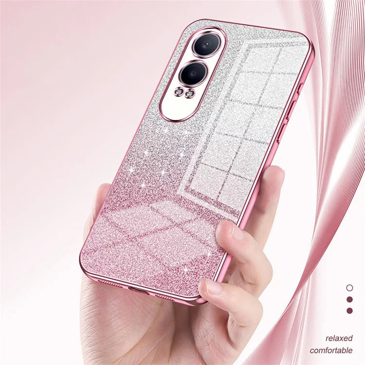 For Oppo K12x 5G / OnePlus Nord CE4 Lite 5G Case Gradient Glitter Anti-Scratch Soft TPU Phone Cover