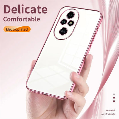 For Honor 200 Pro 5G Case TPU Phone Cover Electroplating Frame Edge