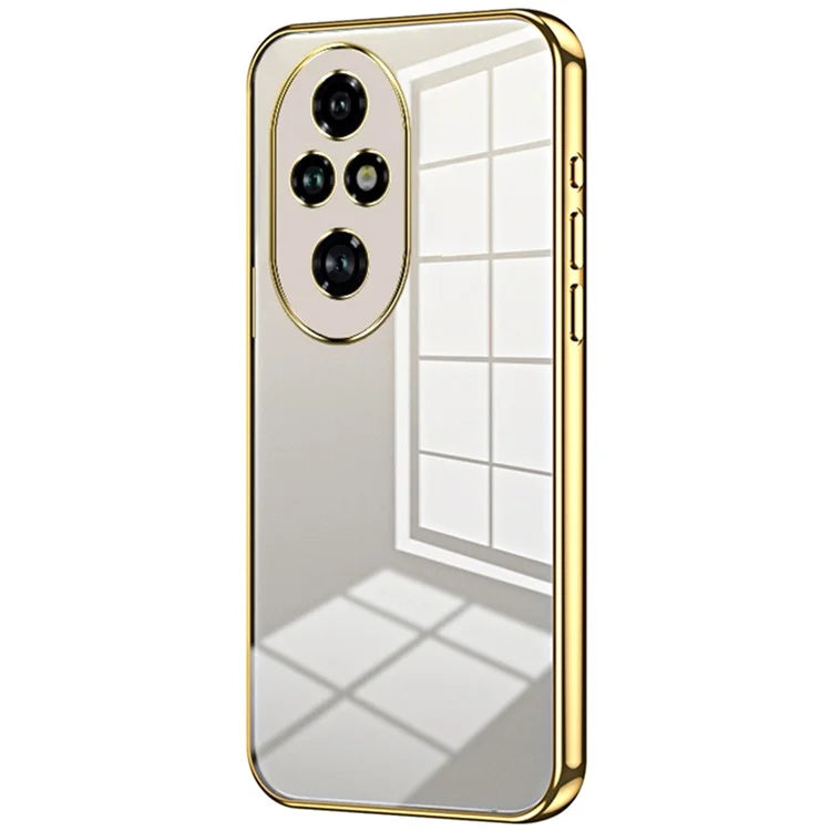 For Honor 200 Pro 5G Case TPU Phone Cover Electroplating Frame Edge
