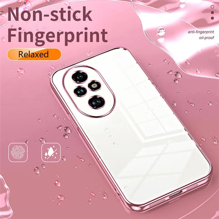 For Honor 200 Pro 5G Case TPU Phone Cover Electroplating Frame Edge
