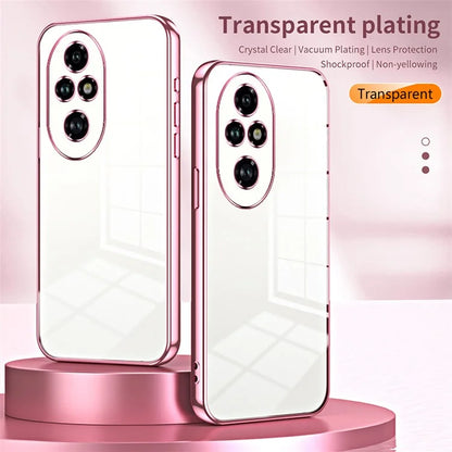 For Honor 200 Pro 5G Case TPU Phone Cover Electroplating Frame Edge