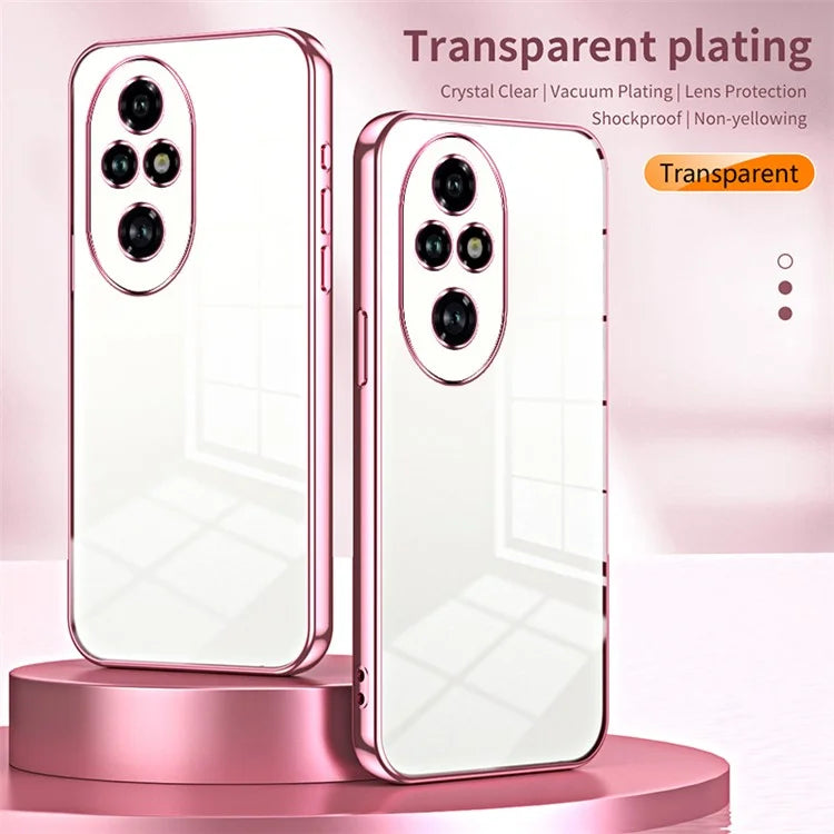 For Honor 200 Pro 5G Case TPU Phone Cover Electroplating Frame Edge