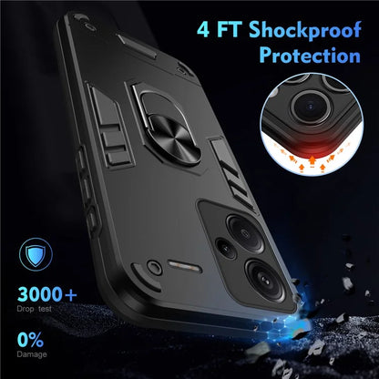 For Xiaomi Redmi Note 13 Pro+ 5G Case Rotating Kickstand PC+TPU Phone Cover