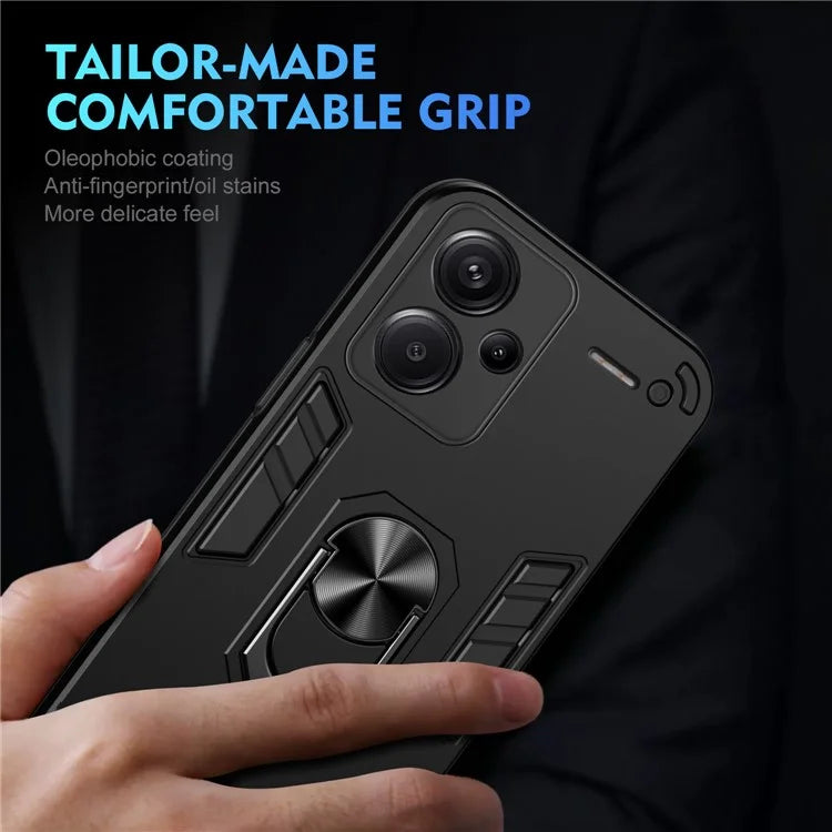 For Xiaomi Redmi Note 13 Pro+ 5G Case Rotating Kickstand PC+TPU Phone Cover