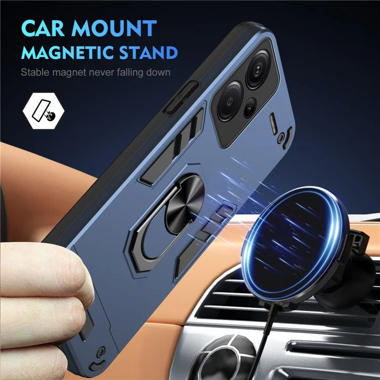 For Xiaomi Redmi Note 13 Pro+ 5G Case Rotating Kickstand PC+TPU Phone Cover
