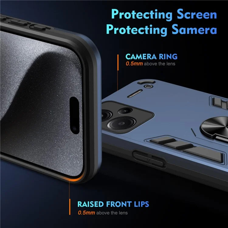 For Xiaomi Redmi Note 13 Pro+ 5G Case Rotating Kickstand PC+TPU Phone Cover