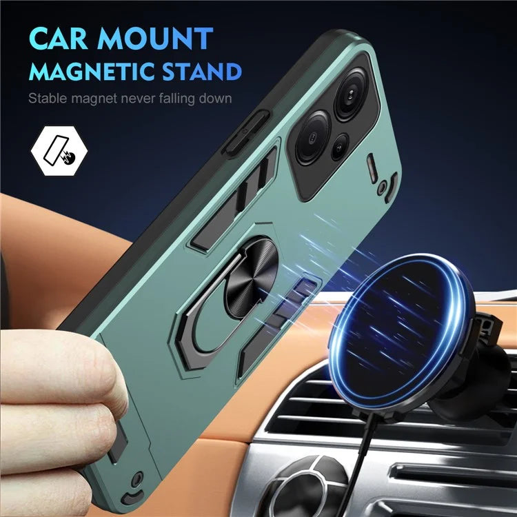 For Xiaomi Redmi Note 13 Pro+ 5G Case Rotating Kickstand PC+TPU Phone Cover