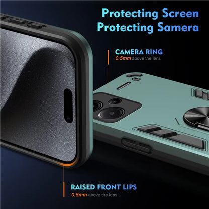 For Xiaomi Redmi Note 13 Pro+ 5G Case Rotating Kickstand PC+TPU Phone Cover