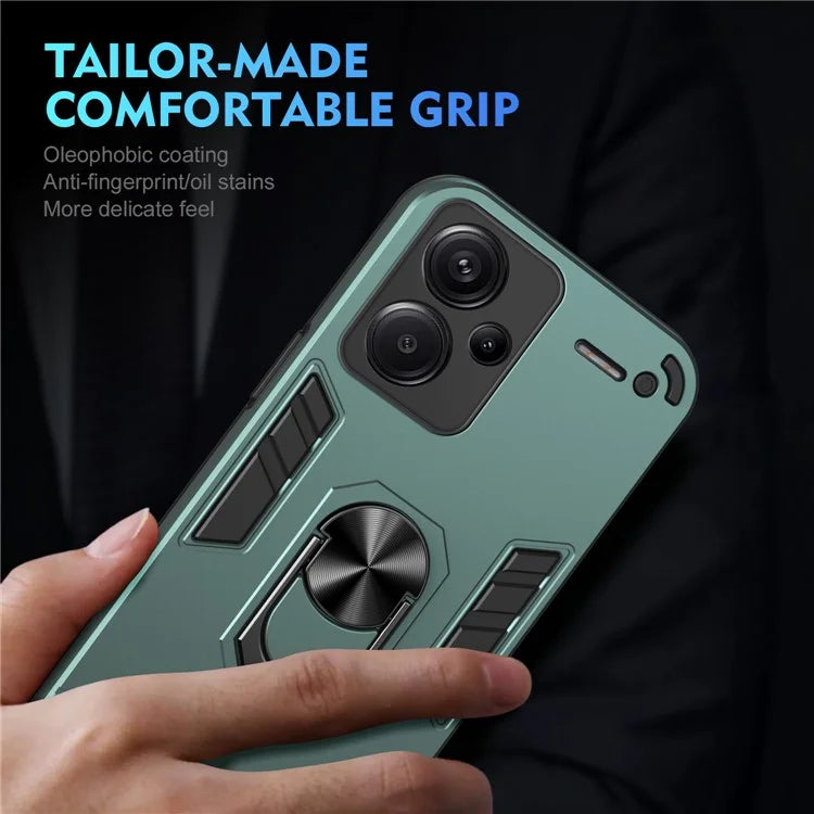 For Xiaomi Redmi Note 13 Pro+ 5G Case Rotating Kickstand PC+TPU Phone Cover