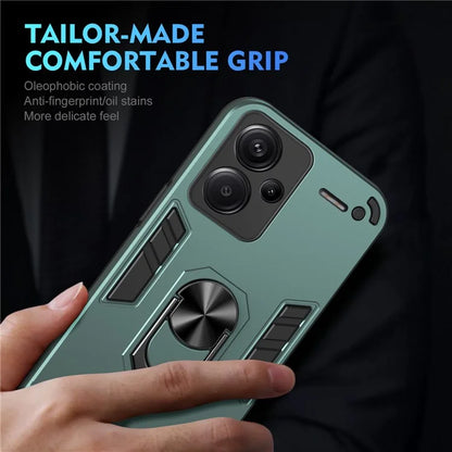 For Xiaomi Redmi Note 13 Pro+ 5G Case Rotating Kickstand PC+TPU Phone Cover