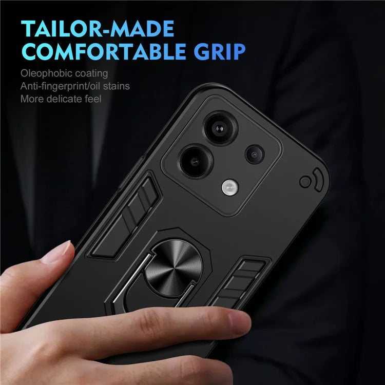 For Xiaomi Redmi Note 13 5G (Global) Case Kickstand Hard PC Soft TPU Phone Cover