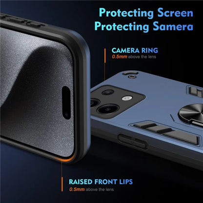 For Xiaomi Redmi Note 13 5G (Global) Case Kickstand Hard PC Soft TPU Phone Cover