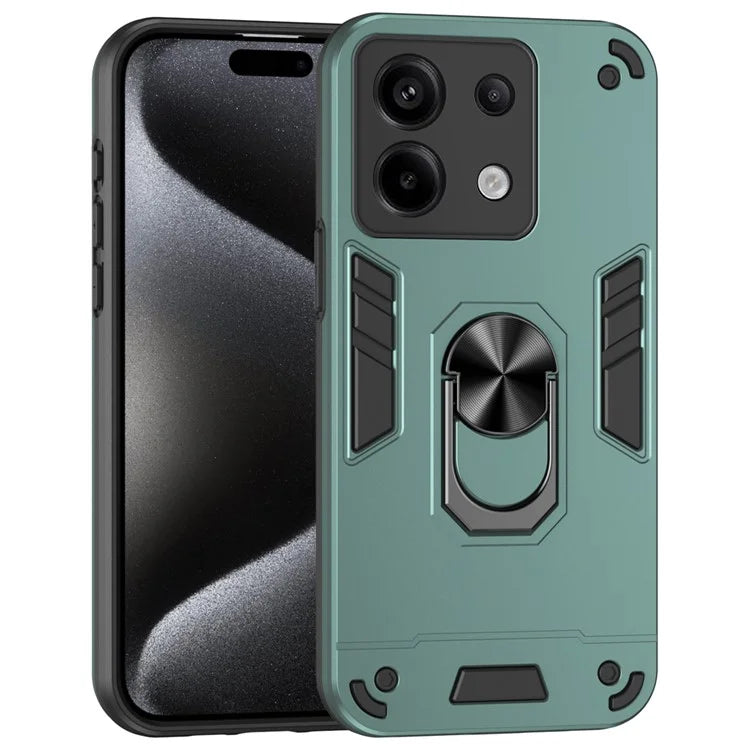 For Xiaomi Redmi Note 13 5G (Global) Case Kickstand Hard PC Soft TPU Phone Cover