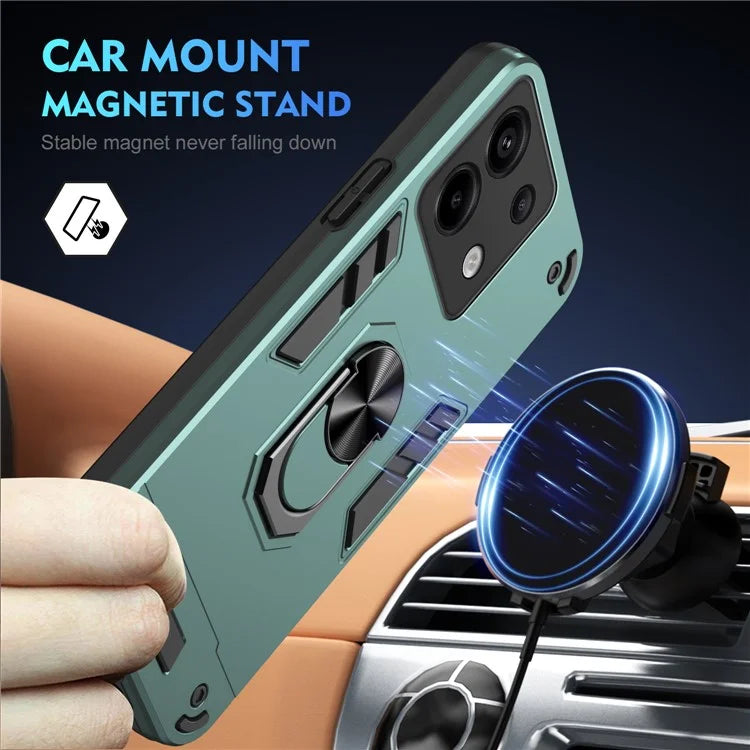 For Xiaomi Redmi Note 13 5G (Global) Case Kickstand Hard PC Soft TPU Phone Cover