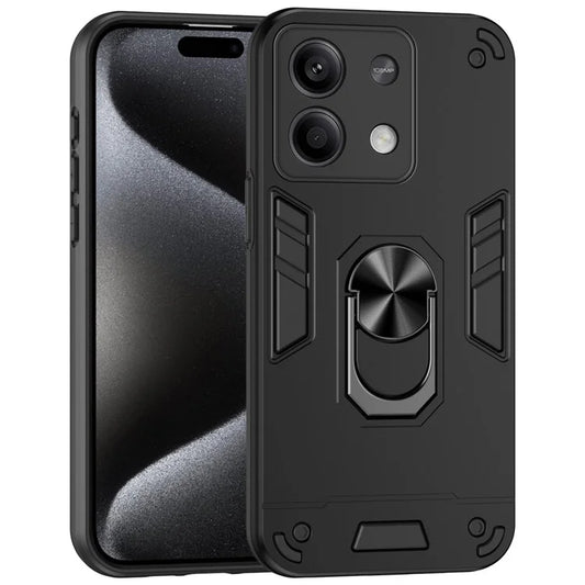 For Xiaomi Redmi Note 13 5G Case Kickstand PC+TPU Car Mount Magnetic Holder Phone Cover