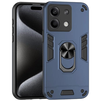 For Xiaomi Redmi Note 13 5G Case Kickstand PC+TPU Car Mount Magnetic Holder Phone Cover