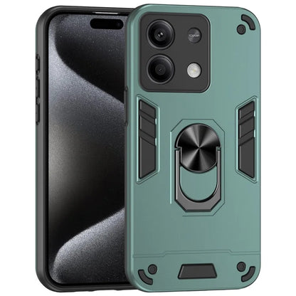 For Xiaomi Redmi Note 13 5G Case Kickstand PC+TPU Car Mount Magnetic Holder Phone Cover