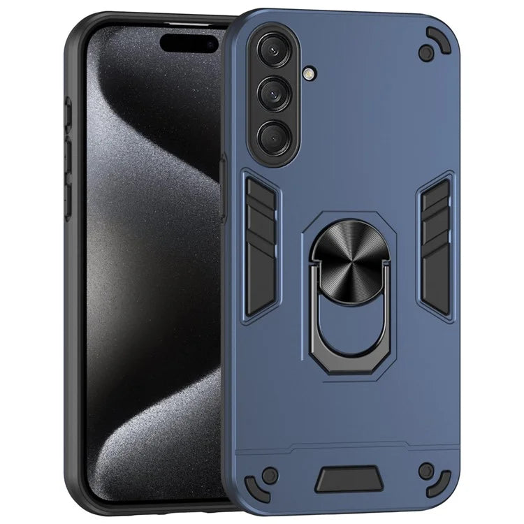 For Samsung Galaxy M55 5G Case PC+TPU Phone Cover with Rotation Ring Grip